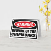 Avertissement MÉFIEZ DE LA Carte DE Voeux CHIPMUNK (Fleur jaune)