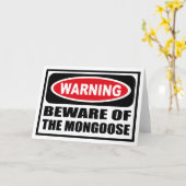 Avertissement MÉFIEZ DE LA Carte DE Voeux MONGOOSE (Fleur jaune)