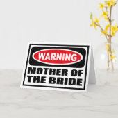 Avertissement MÈRE DE LA BRIDE Carte de voeux (Fleur jaune)