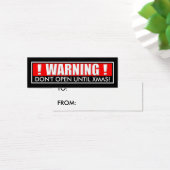 "AVERTISSEMENT : N'ouvrez pas jusqu'à Noël" Balise (Bureau)