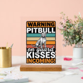 Avertissement Pitbull Bisous à venir Design de chi (Mariage)
