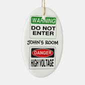 Avertissement porte ornement - personnaliser! (Droite)