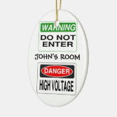 Avertissement porte ornement - personnaliser! (Gauche)