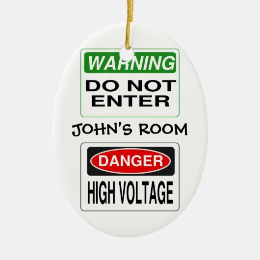 Avertissement porte ornement - personnaliser! (Devant)