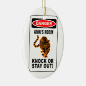 Avertissement porte ornement - personnaliser! (Droite)