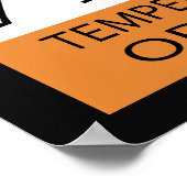 Avertissement Poster de l'organisateur Temperament (Coin)