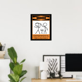 Avertissement Poster de percussionniste temporaire (Bureau à domicile)