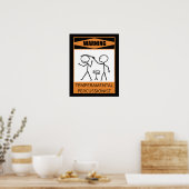 Avertissement Poster de percussionniste temporaire (Cuisine)