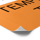 Avertissement Poster de trompette tempéré (Coin)