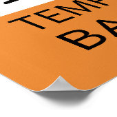 Avertissement Poster du Lecteur de basse temporair (Coin)