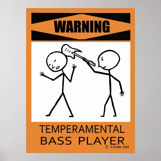 Avertissement Poster du Lecteur de basse temporair (Devant)