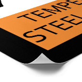 Avertissement Poster du lecteur tambour en acier t (Coin)