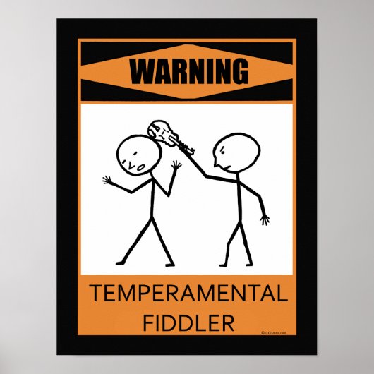Avertissement Poster Temperamental Fiddler (Devant)