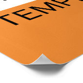 Avertissement Poster Temperamental Oboist (Coin)