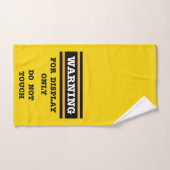 Avertissement pour affichage uniquement Ne touche  (Serviette à main)
