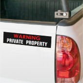 AVERTISSEMENT PROPRIÉTÉ PRIVÉE GLOSSY STICKER (Sur camion)