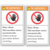 Avertissement Restez clair Étiquette (Devant)