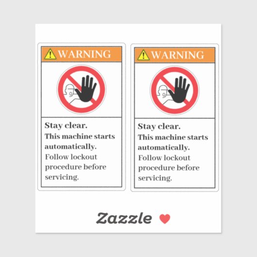 Avertissement Restez clair Étiquette (Feuille)