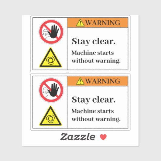 Avertissement Restez clair Étiquette (Feuille)