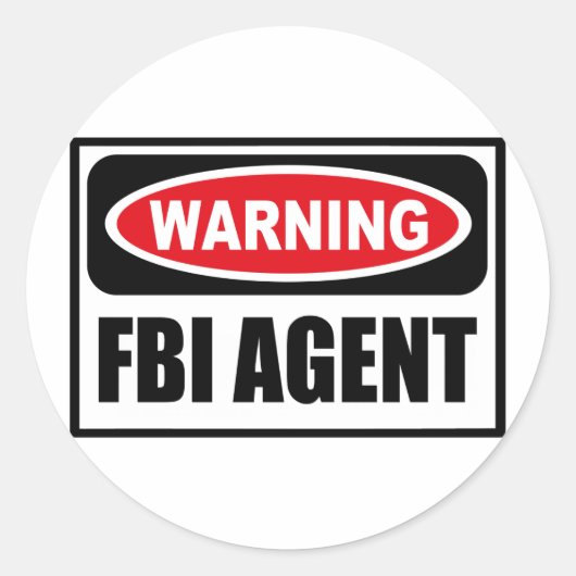 Avertissement Sticker de l'agent du FBI (Devant)