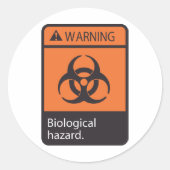 Avertissement Stickers de danger biologique (Devant)