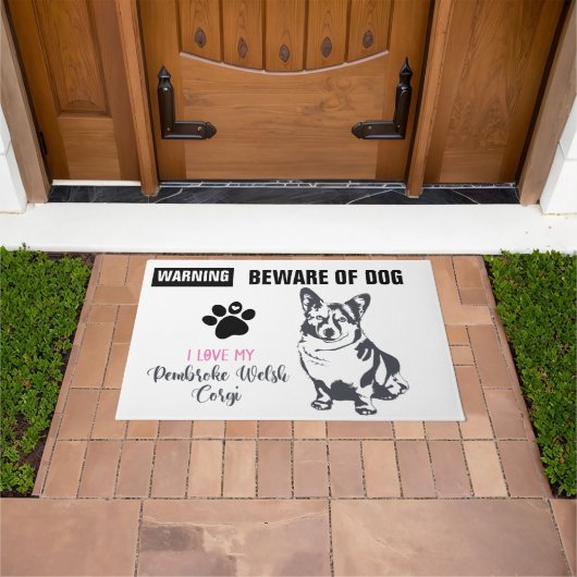 Avertissement - Tapis de porte de 61 cm x 91 cm (De plein air)