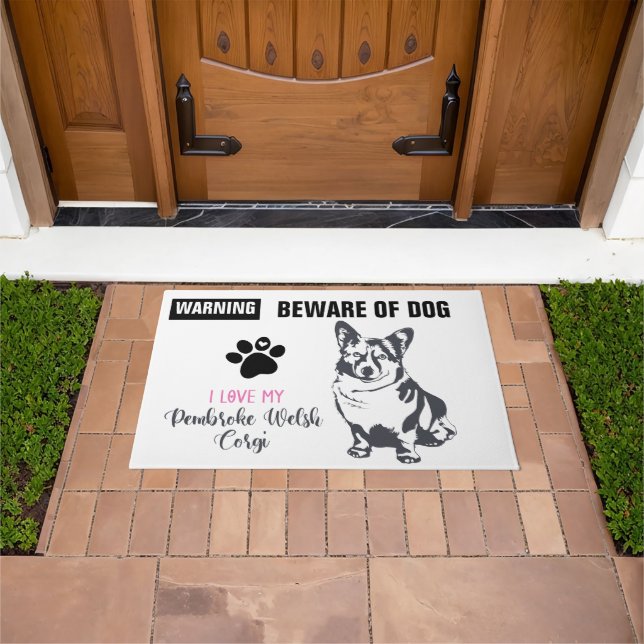 Avertissement - Tapis de porte de 61 cm x 91 cm (De plein air)