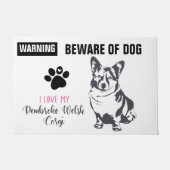 Avertissement - Tapis de porte de 61 cm x 91 cm (Devant)