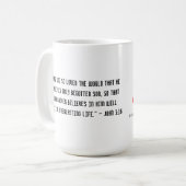 Avertissement - tasse de café blanc chrétienne (Devant gauche)
