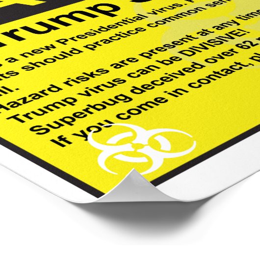 Avertissement Trump Superbug Poster (Coin)