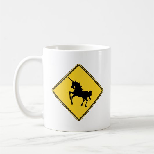 Avertissement Unicorns Coffee Mug (Gauche)