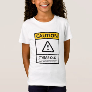 AVERTISSEZ T-shirt de 7 le 7ème d'anniversaire