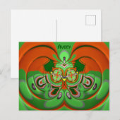 AVERY ~ 3D Design Pattern ~ Kerstkleuren~ Briefkaart (Voorkant / Achterkant)