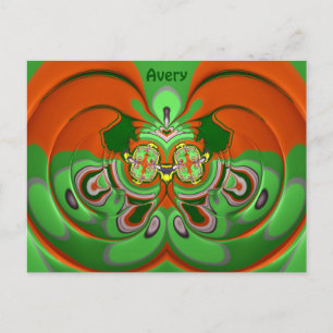 AVERY ~ 3D Design Pattern ~ Kerstkleuren~ Briefkaart