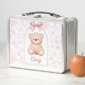 Avery | Aangepaste Roze Teddybeer Nursery Design (In situ)