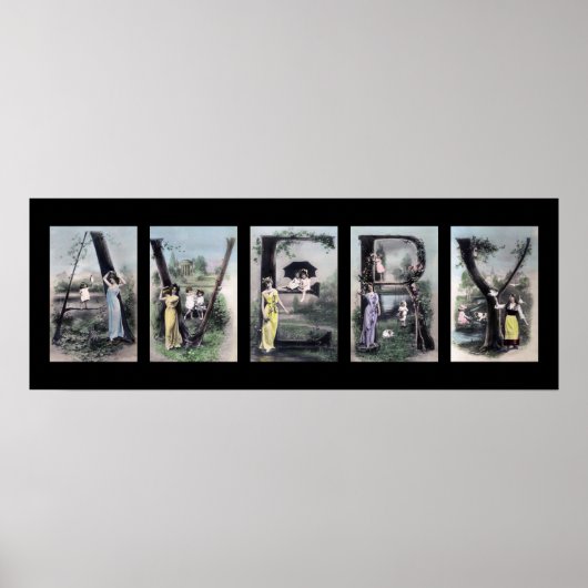 AVERY Alphabet Letter Name Art Poster (Voorkant)