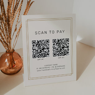 AVERY Chic Goud Zwart Zakelijk 2 Apps Scannen om t Reclamebord Met Voetstuk
