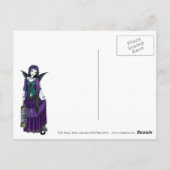 "Avery" Gothic Angel Bird Cage Briefkaart (Achterkant)