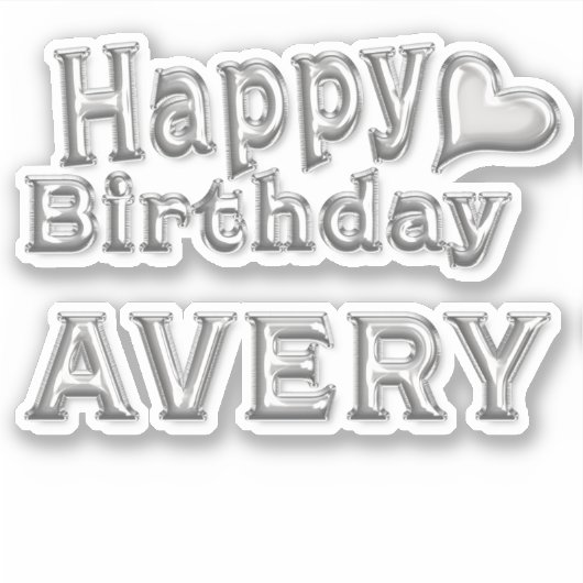 Avery Happy Birthday Autocollants (Devant)