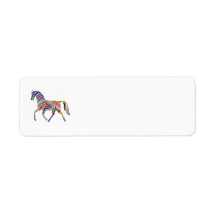 Avery Label Waved Horse