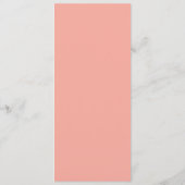AVERY Minimal Blush Peach Zachte Coral Wedding Menu (Achterkant)