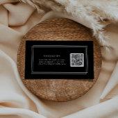 AVERY Modern Black QR Code Gift Registry Informatiekaartje