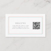 AVERY Modern Koraal en Blauwgroen QR Code Gift Reg Informatiekaartje (Voorkant)