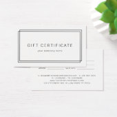 AVERY Modern Minimalist Business Gift Certificate (Bureau)