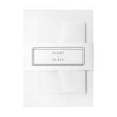 Avery Modern Zwart-wit Dubbel Lijst bruiloft Uitnodigingen Wikkel (Voorkant Voorbeeld)