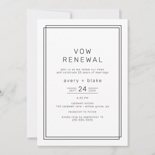 AVERY Moderne Minimalistische Fotogelofte Vernieuw Kaart (Voorkant)