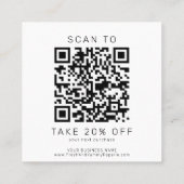 AVERY Moderne Minimalistische Zakelijke QR-code Be Kortingskaartje (Achterkant)
