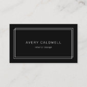 AVERY Moderne Zwarte Dubbele Frame QR Code Visitekaartje (Voorkant)