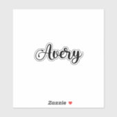 Avery Name - Handgeschreven kalligrafie Sticker (Vel)