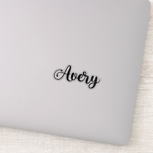 Avery Name - Handgeschreven kalligrafie Sticker (Detail)
